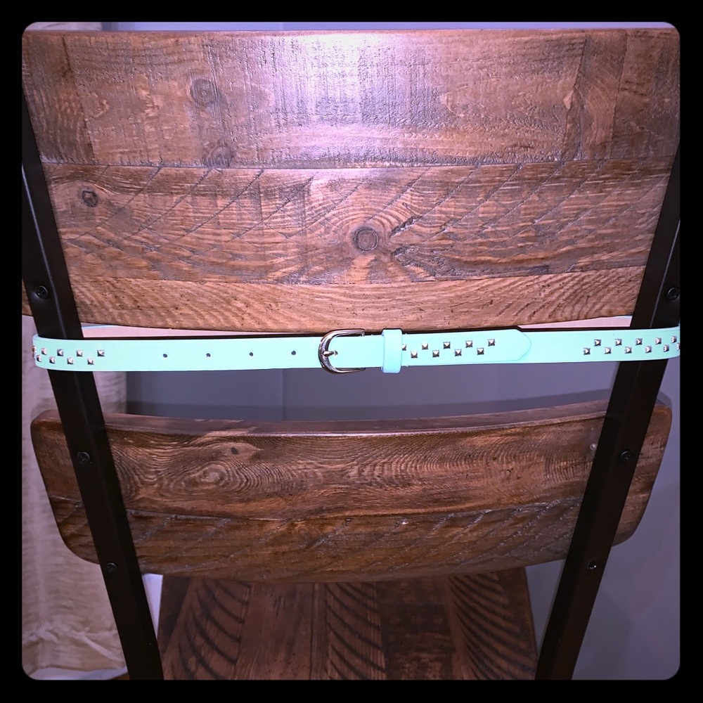 Mint Green Belt with Gold Studded Detail